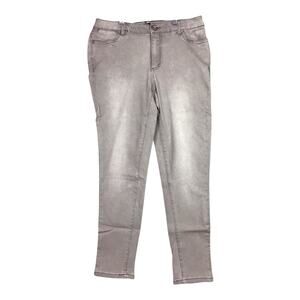 Ellos Women’s Grey Slim Fit Ankle Jeans Stretch Size 10 New